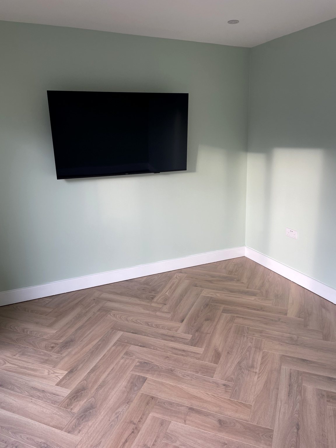 Finished room wall